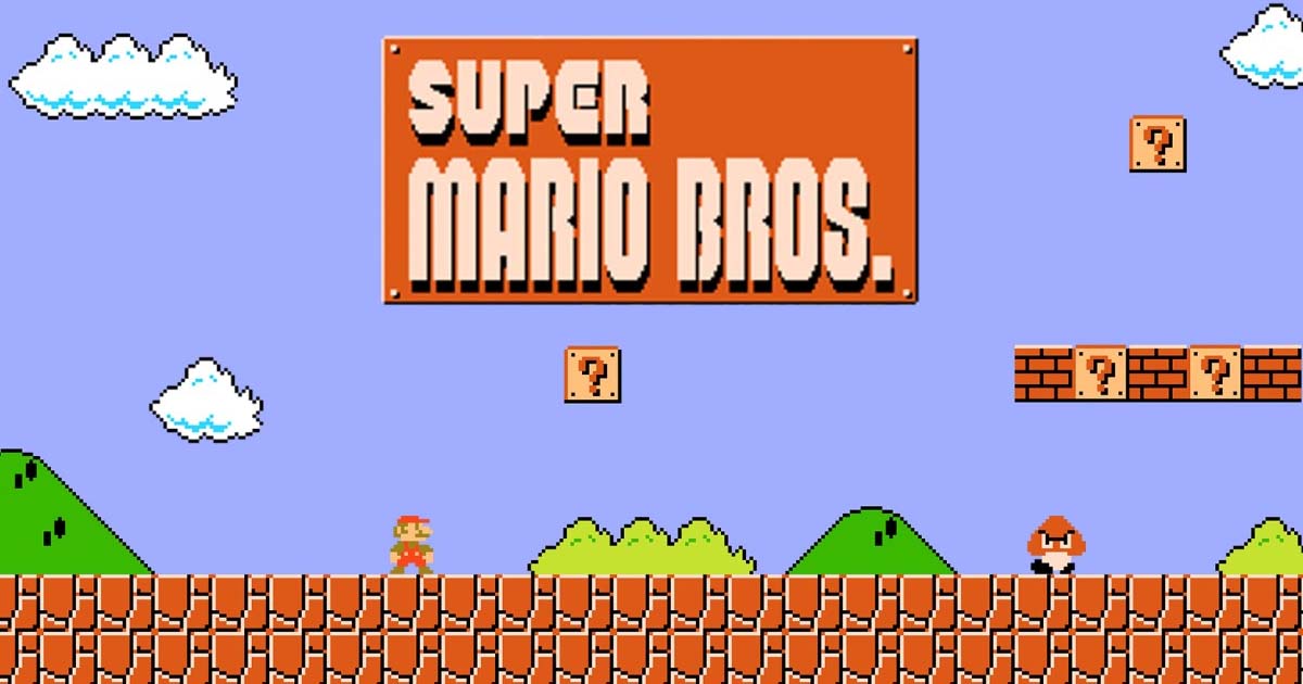 Super Mario Bros Title Screen